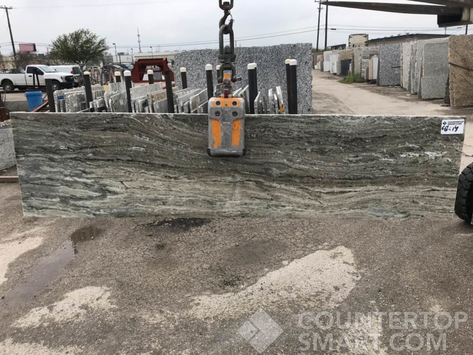 Full image of Fantasy Brown Granite countertop slab