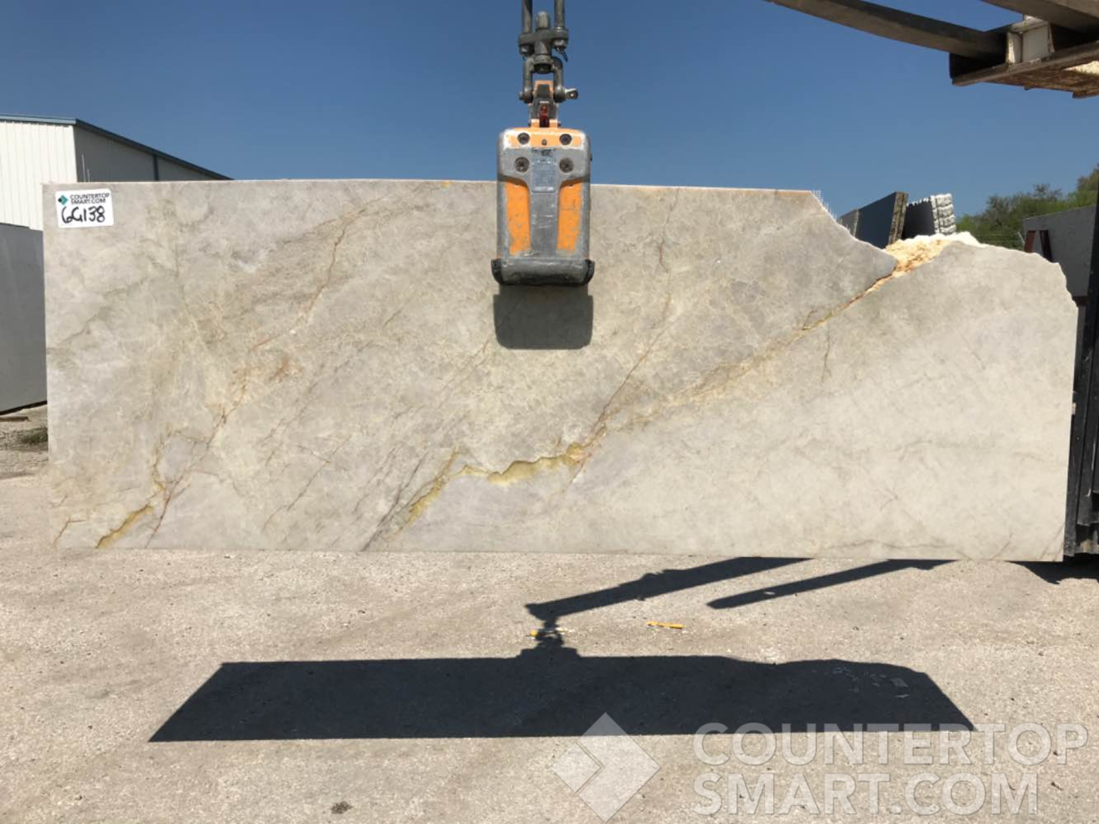 Full image of Taj Mahal Grey Quartzite countertop slab