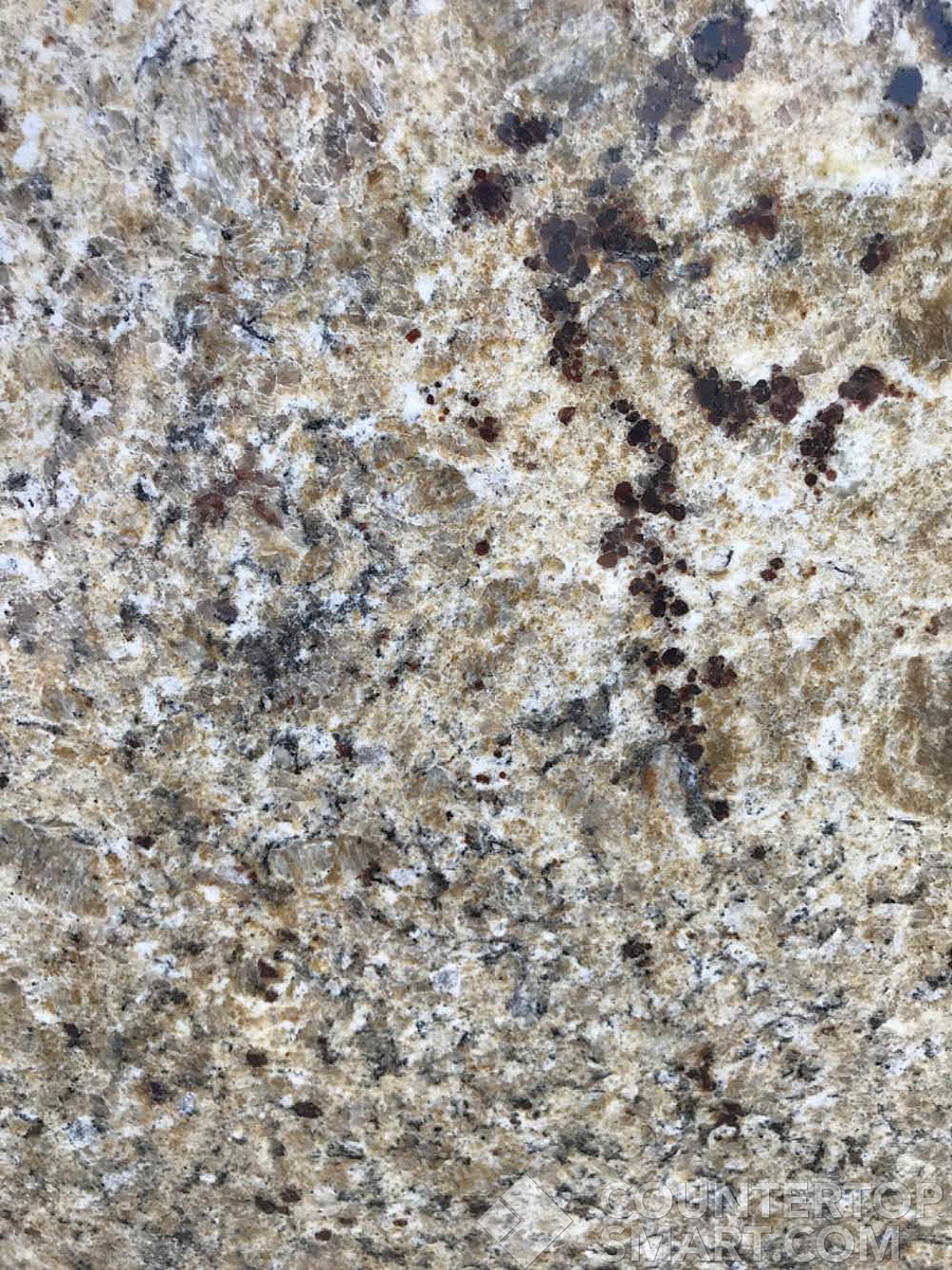 Closeup image of Santa Cecilia Brown Granite countertop slab