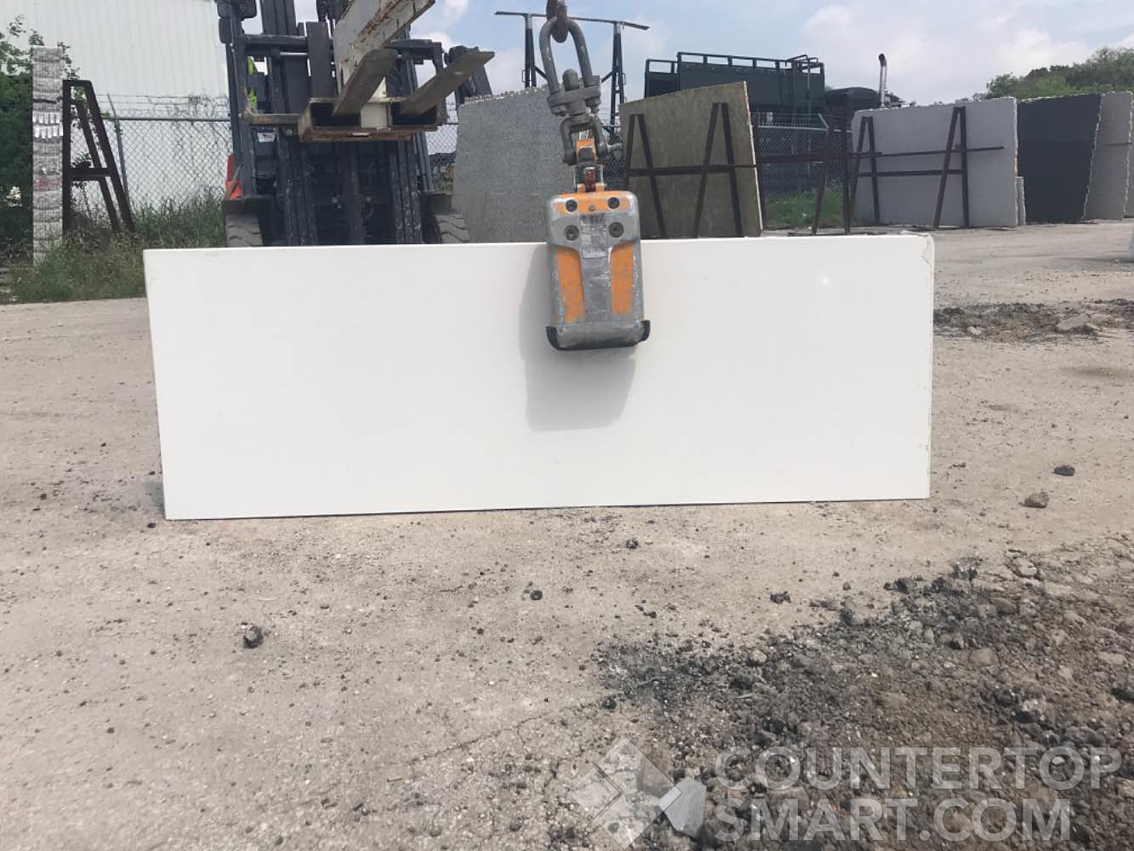 Full image of Vicostone Onyx White Quartz countertop slab