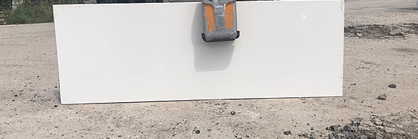Full image of Vicostone Onyx White Quartz countertop slab