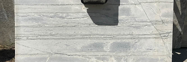 Full image of White Macaubas Quartzite countertop slab