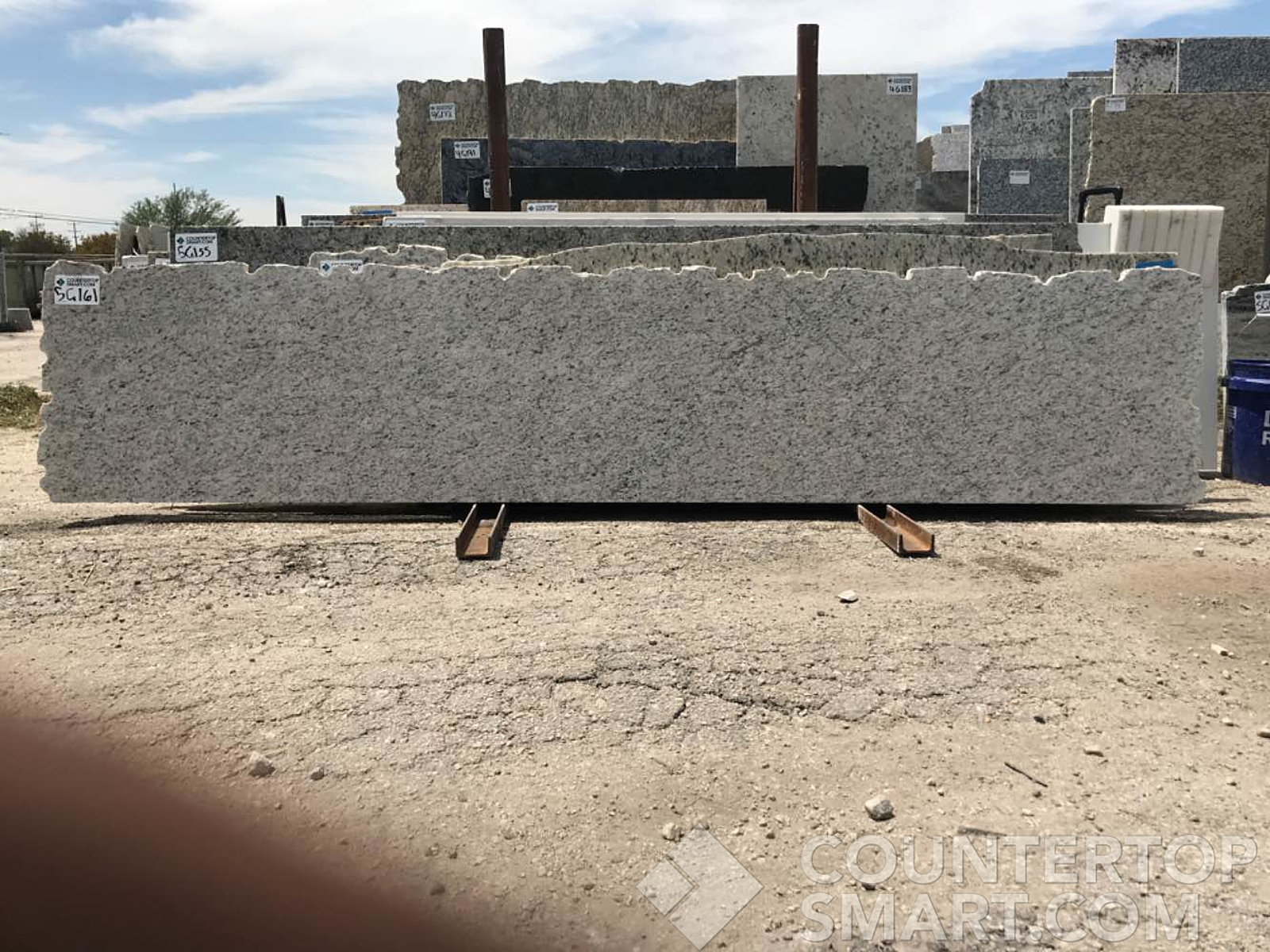 Full image of Dallas White Granite countertop slab