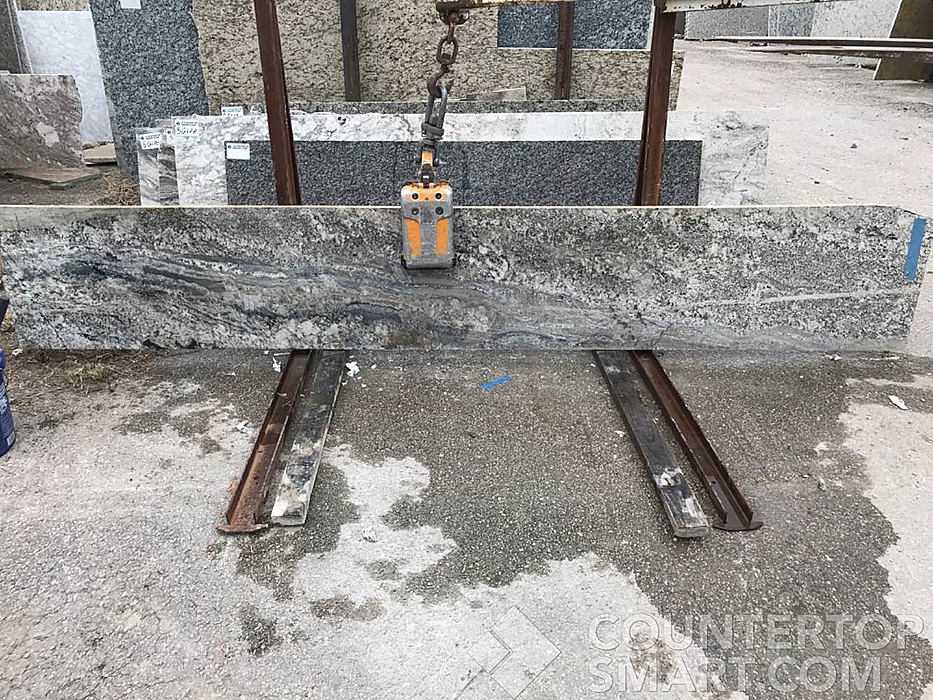Full image of Monte Cristo Grey Granite countertop slab