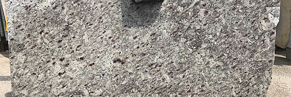 Full image of Moon White Grey Granite countertop slab