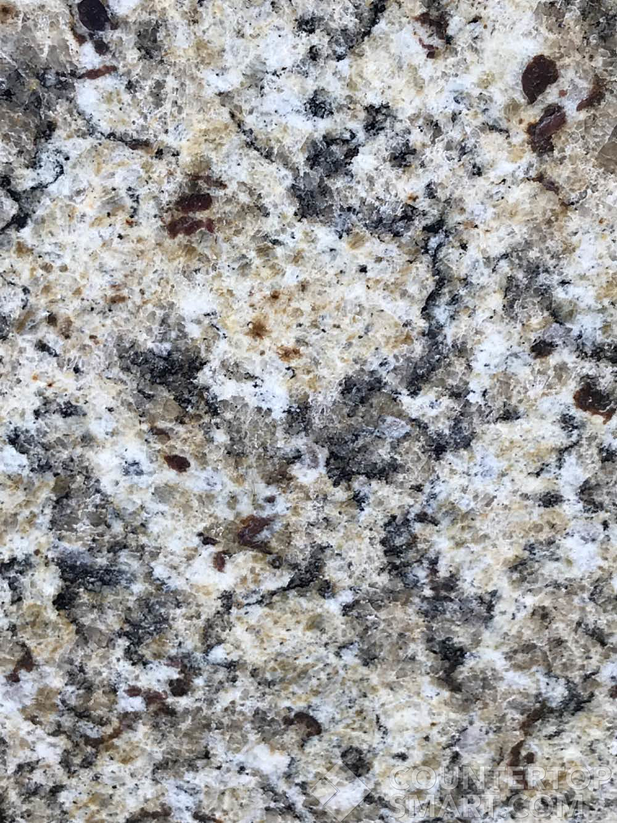 Closeup image of Santa Cecilia Brown Granite countertop slab