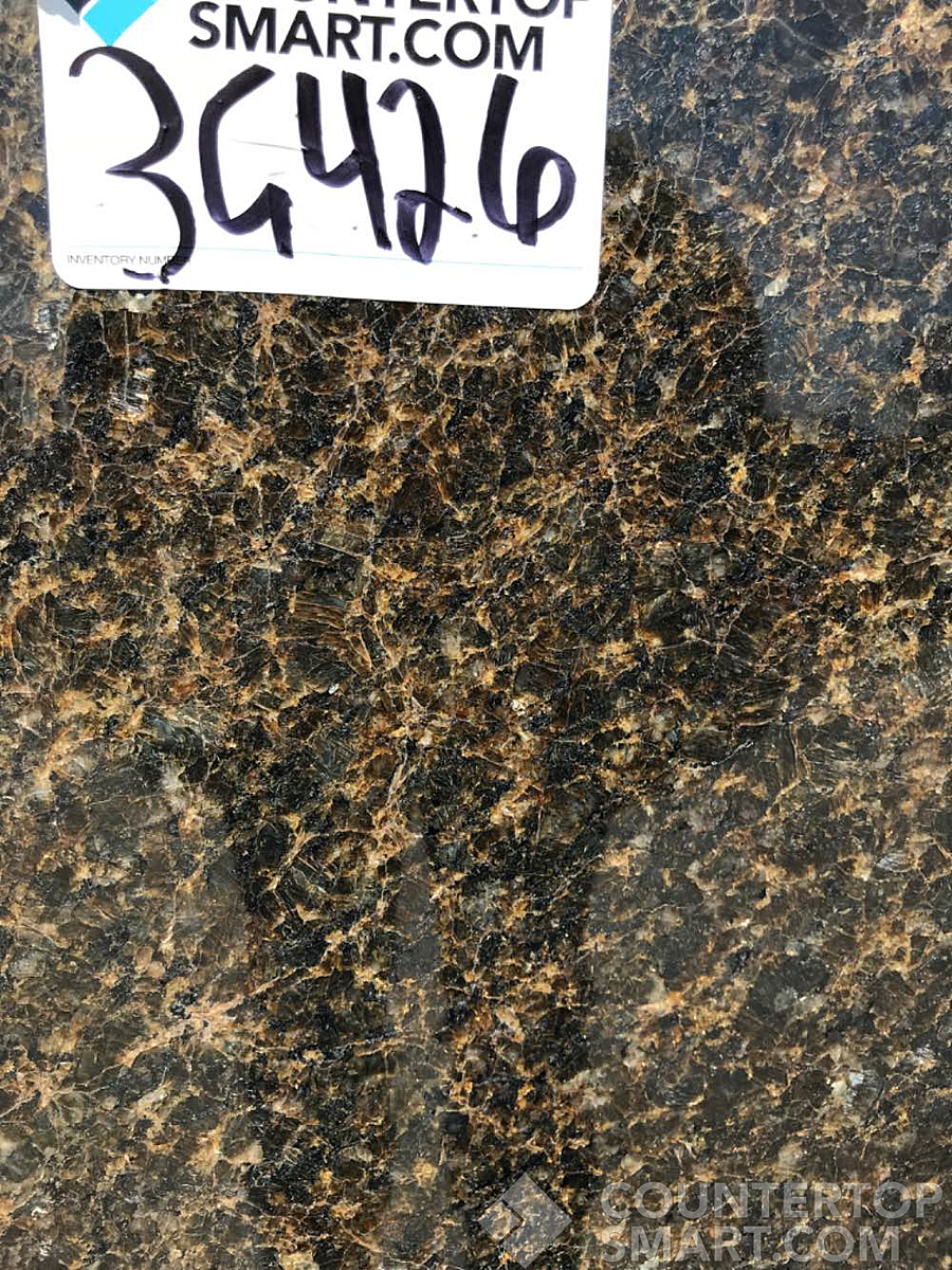 Closeup image of Ubatuba Black Granite countertop slab