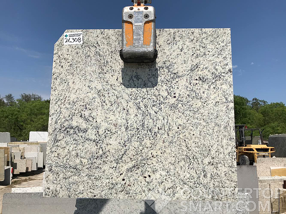 Full image of Dallas White Granite countertop slab