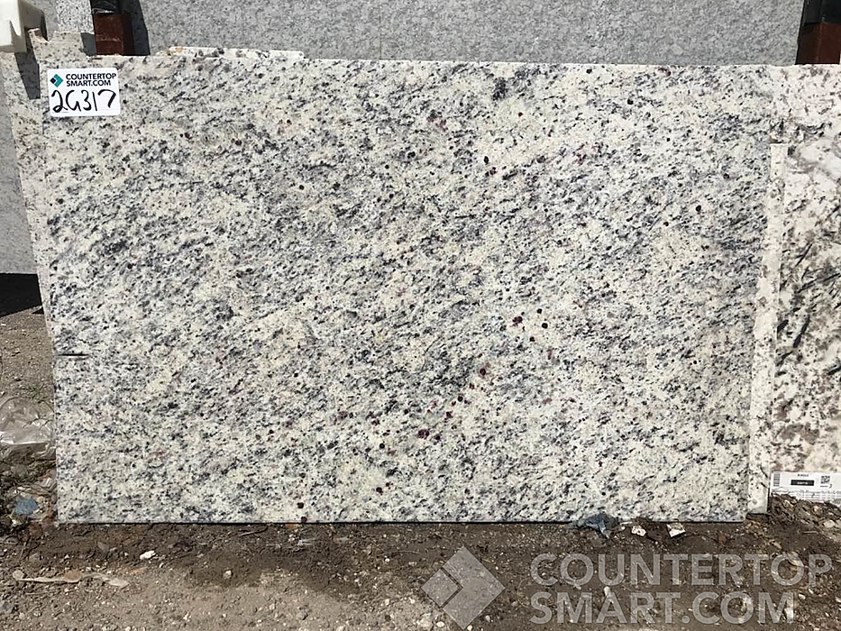 Full image of Dallas White Granite countertop slab