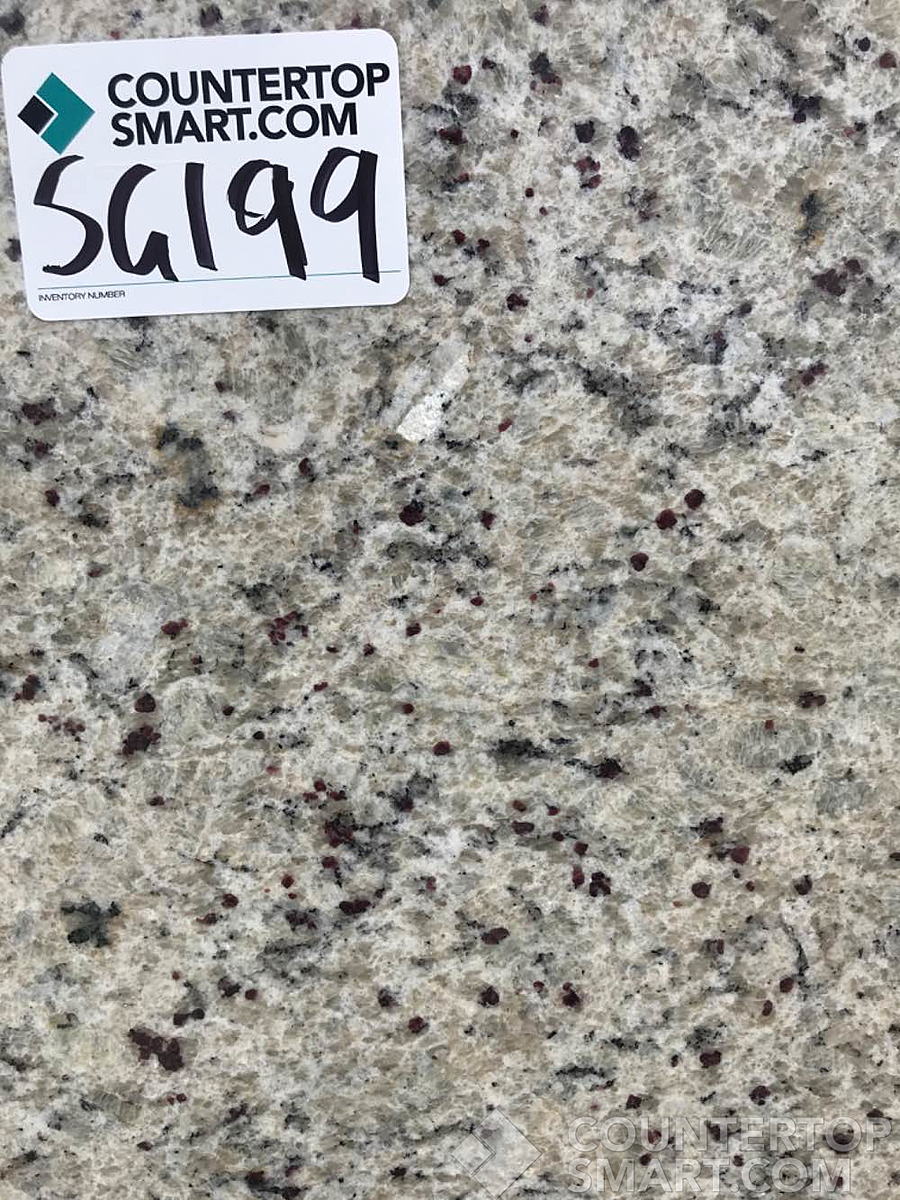 Closeup image of Giallo Fiesta Grey Granite countertop slab