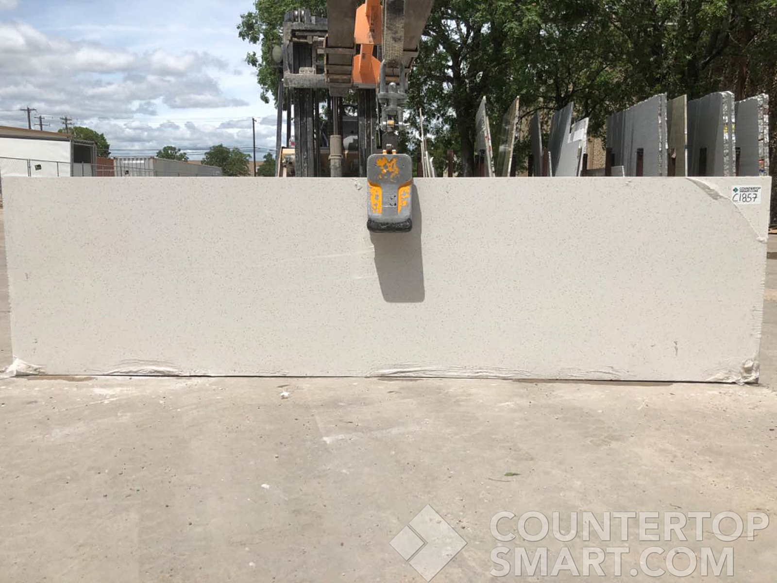 Full image of MetroQuartz Ice Quartz countertop slab
