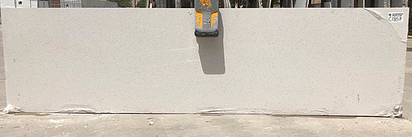 Full image of MetroQuartz Ice Quartz countertop slab