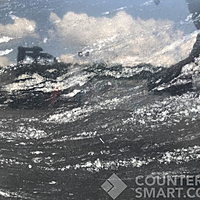 Closeup image of Cosmic Black Granite countertop slab