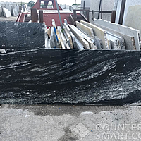 Full image of Cosmic Black Granite countertop slab