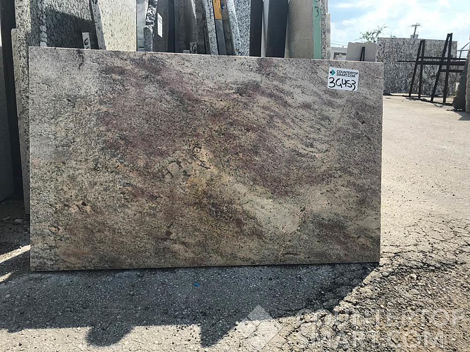 Full image of Typhoon Bordeaux Brown Granite countertop slab