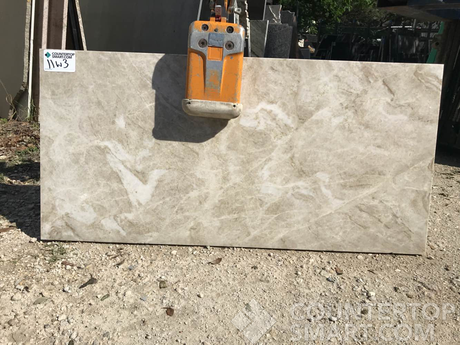 Full image of Taj Mahal Grey Quartzite countertop slab