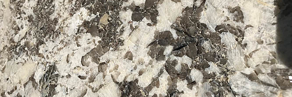 Closeup image of Bianco Antico Grey Granite countertop slab