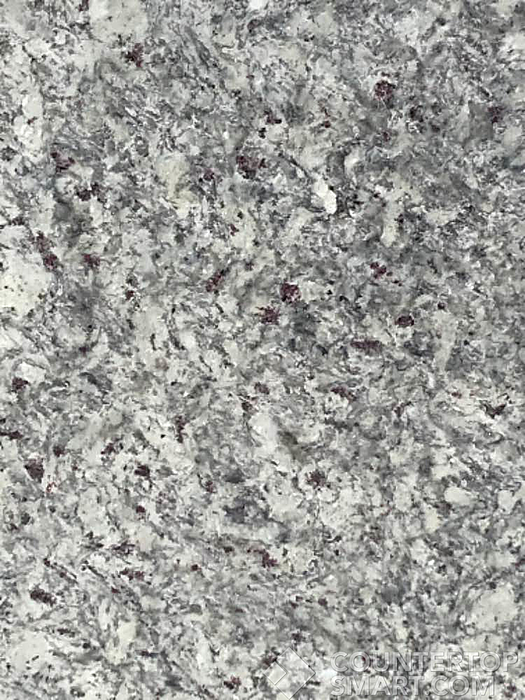 Closeup image of Moon White Grey Granite countertop slab