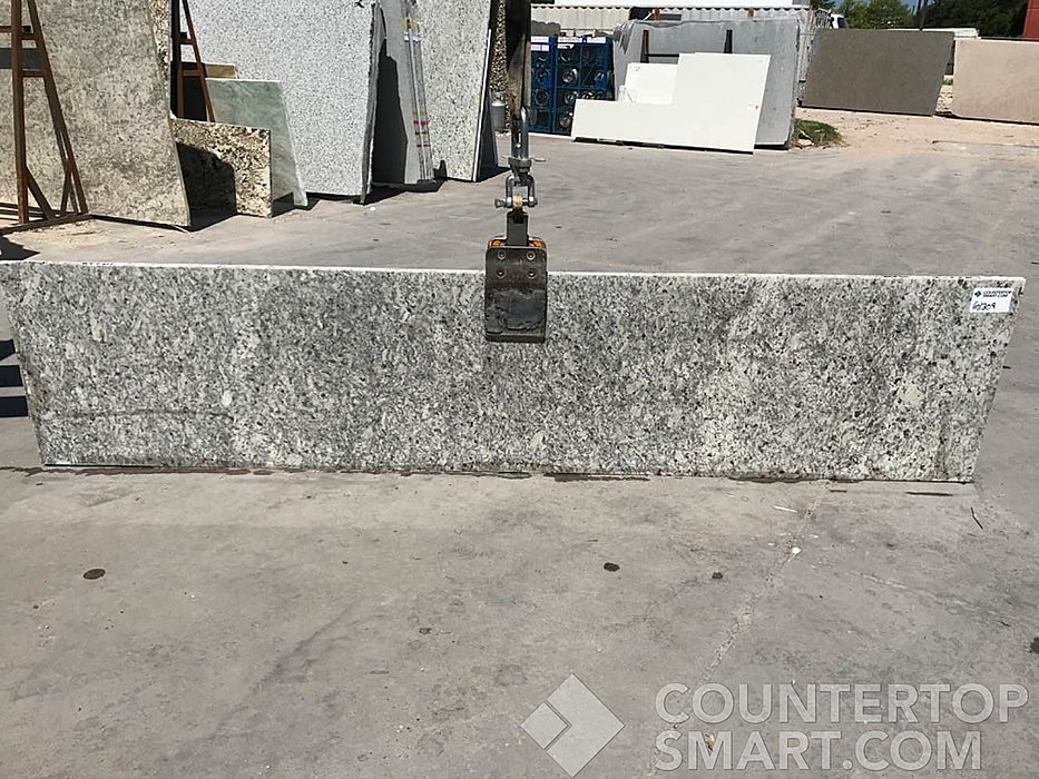 Full image of Moon White Grey Granite countertop slab