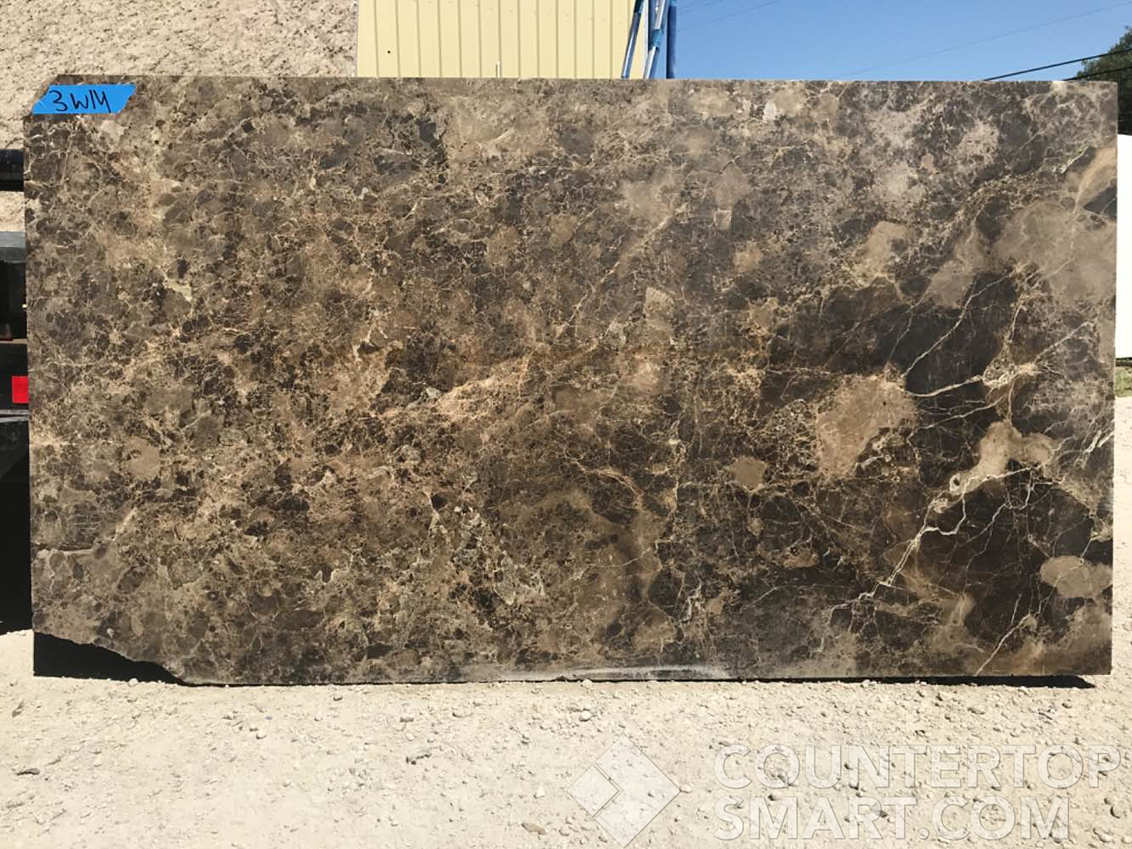 Full image of Dark Emperador Marble countertop slab
