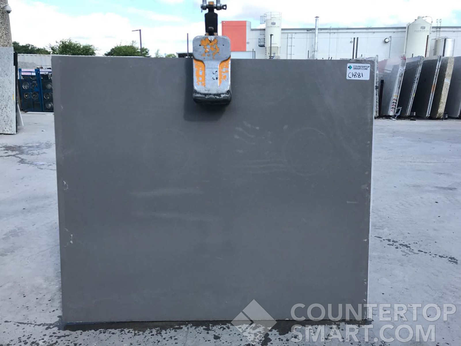 Full image of Silestone Grey Expo Quartz countertop slab