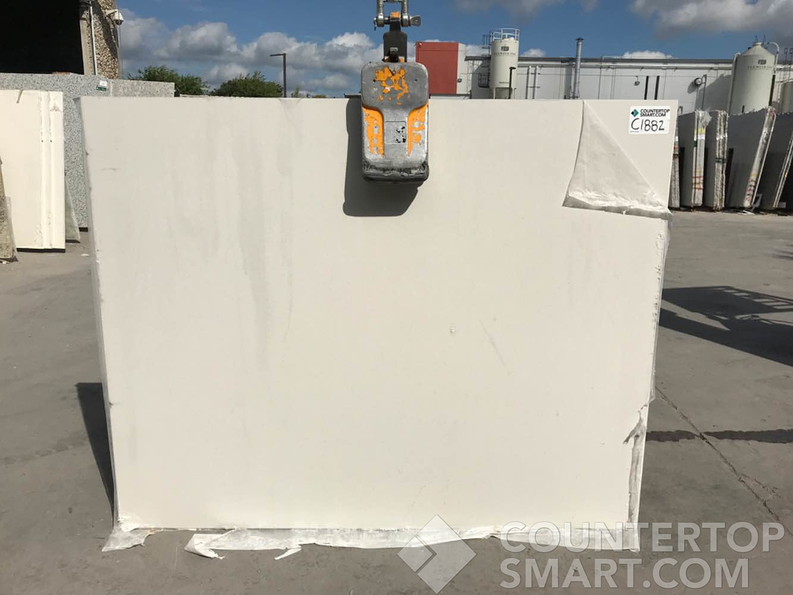 Full image of MetroQuartz Glacial Quartz countertop slab