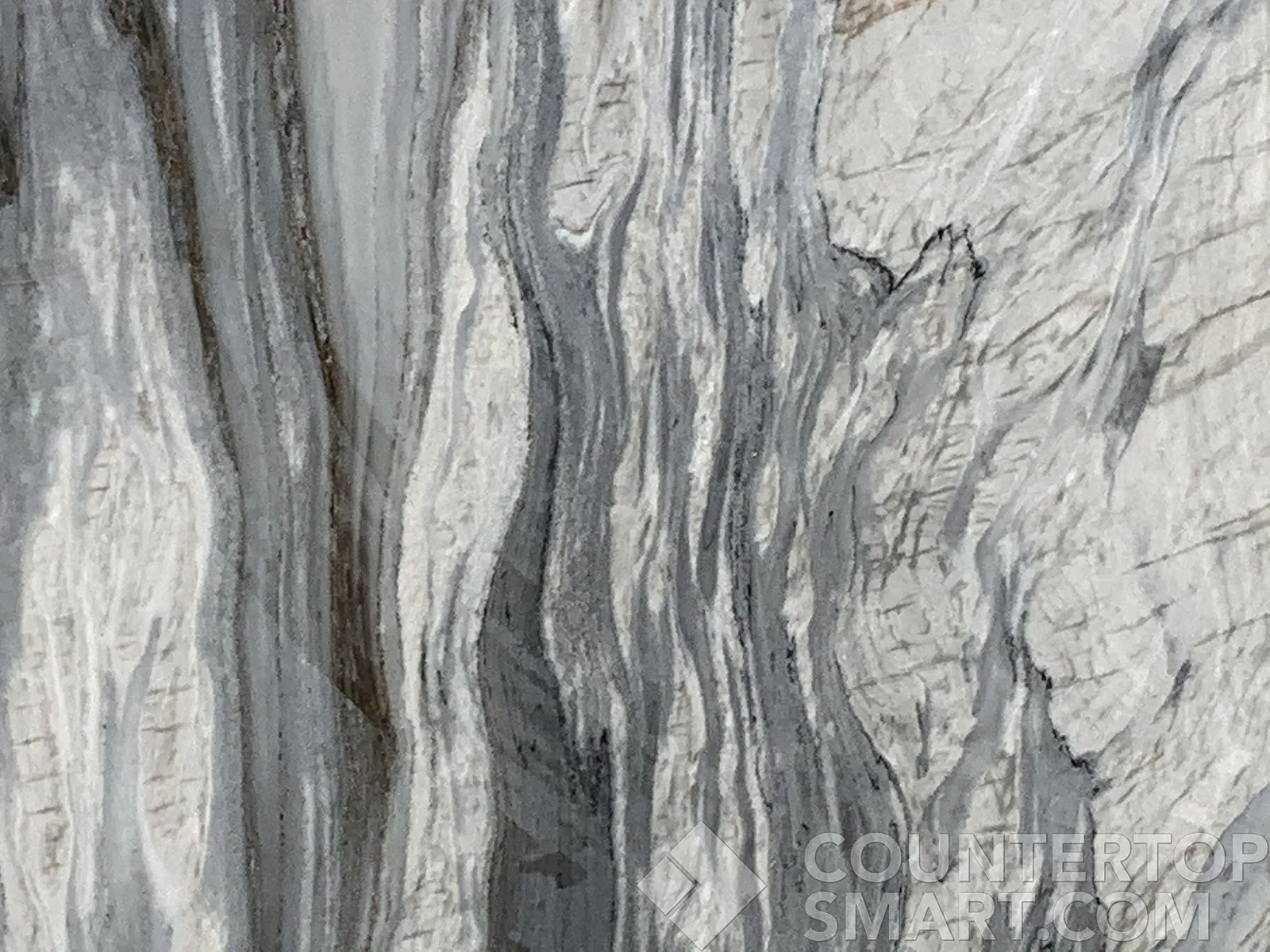 Closeup image of Calacatta Cielo Marble countertop slab