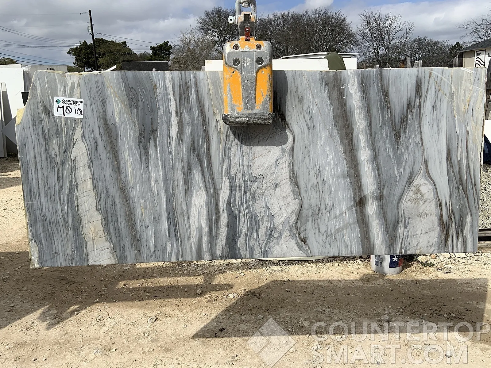 Full image of Calacatta Cielo Marble countertop slab