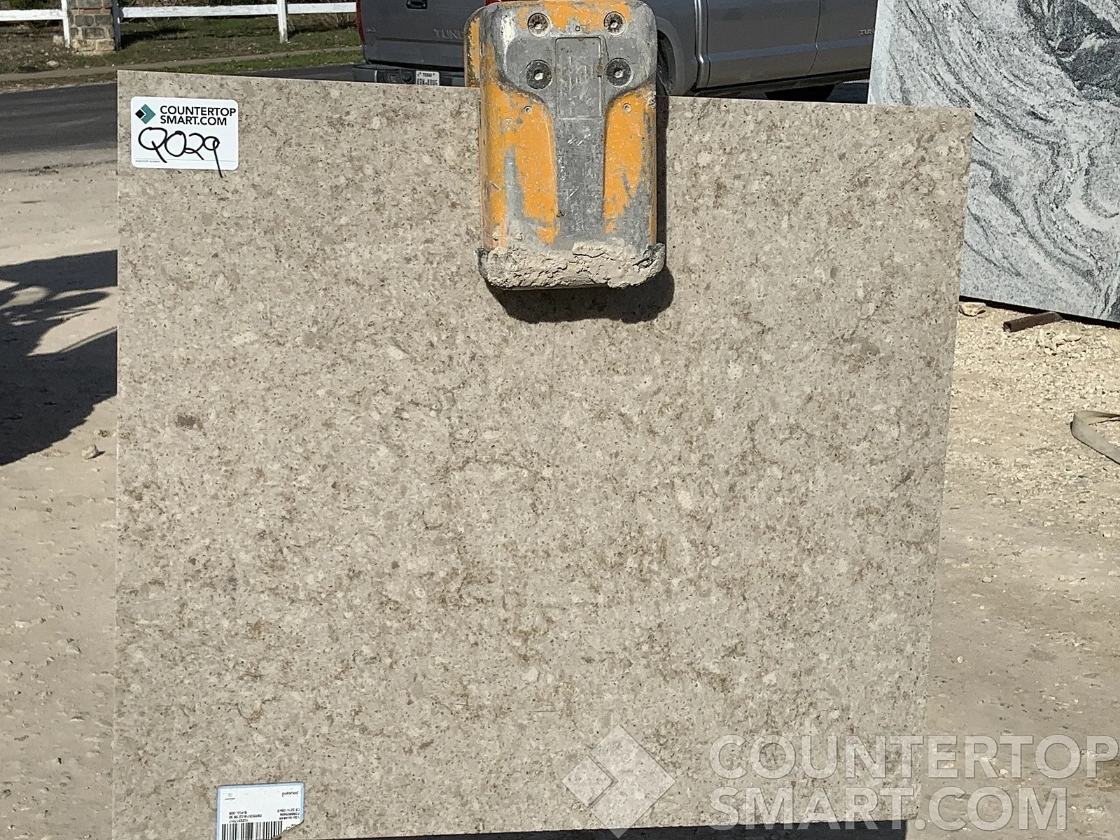 Full image of Silestone Quasar Quartz countertop slab