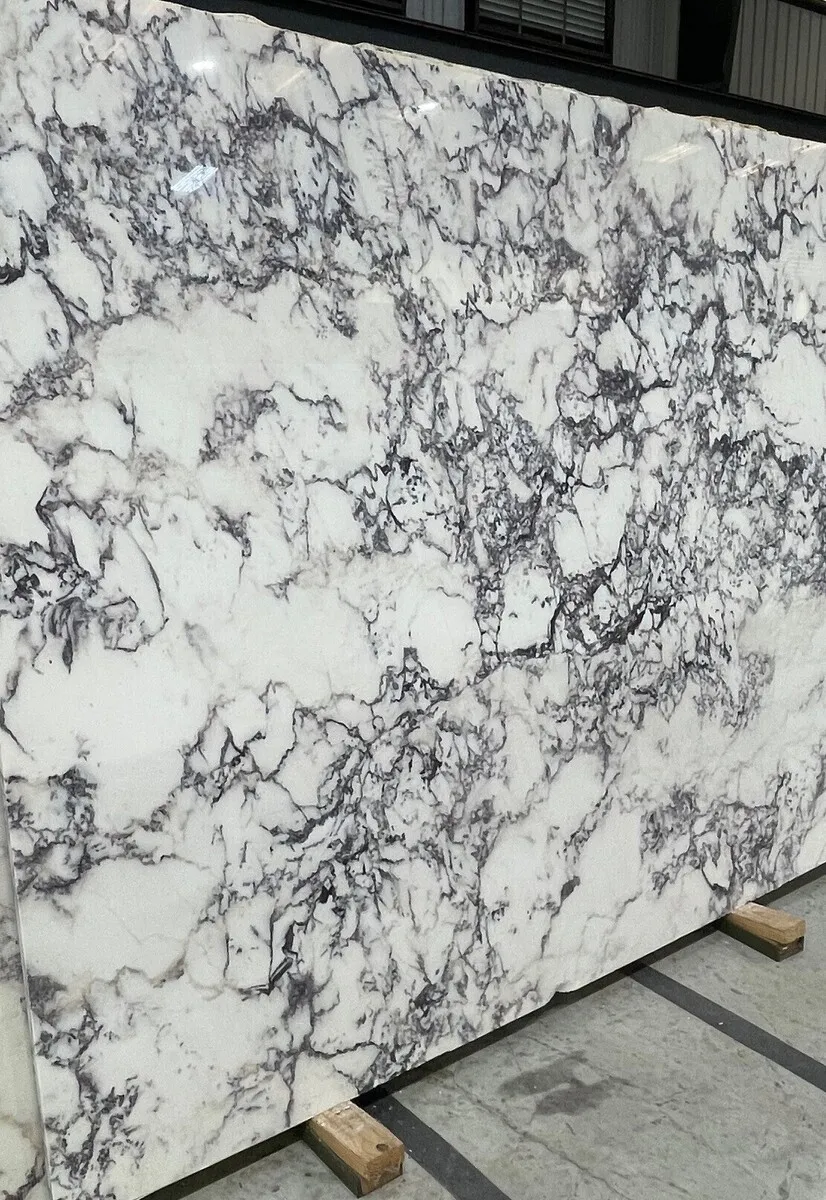 Closeup image of Breccia Gorgona White Marble countertop slab