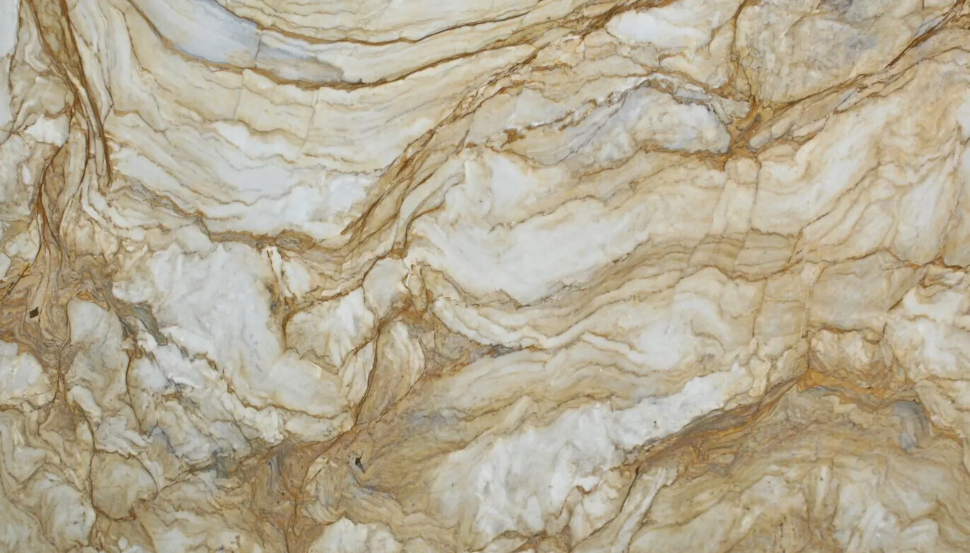 Closeup image of Calacatta Aurum 1st Choice Cream Marble countertop slab