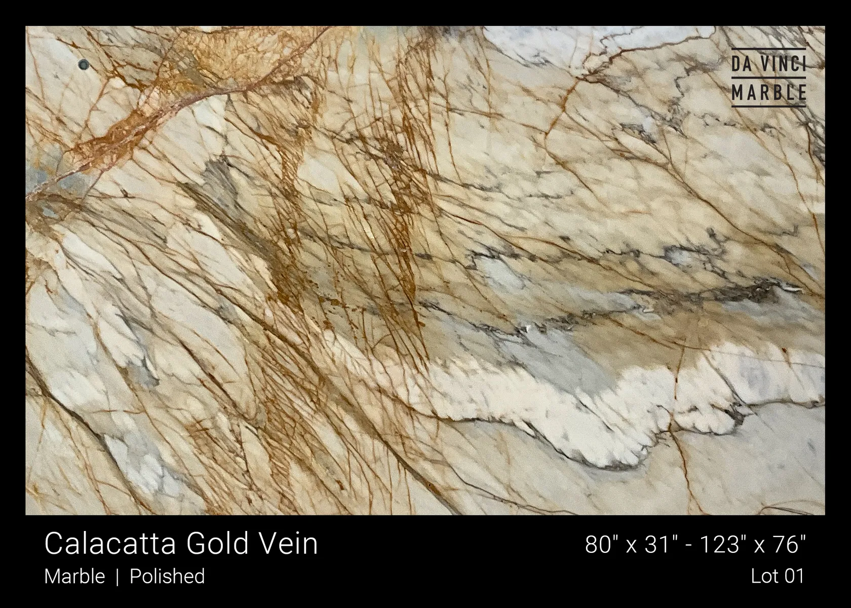Image of Calacatta Gold Vein Cream Marble countertop slab