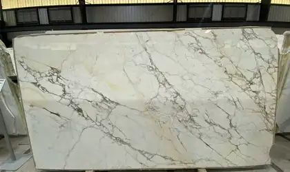 Image of Calacatta Paonazzo Cream Marble countertop slab