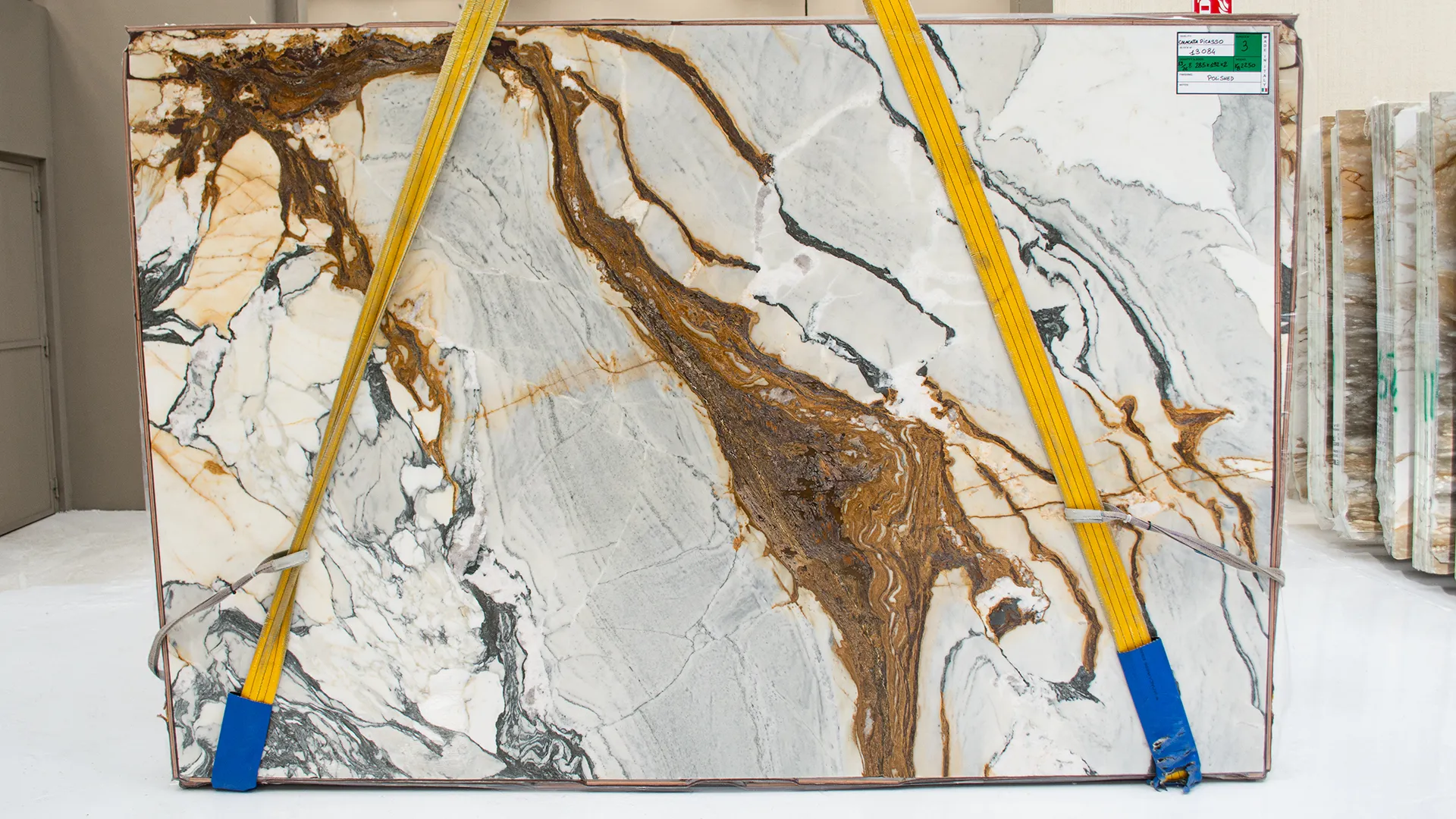 Image of Calacatta Retro Grey Marble countertop slab