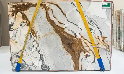 Image of Calacatta Retro Grey Marble countertop slab