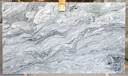Image of Cloudy White (Viscont White 1st Choice) Grey Granite countertop slab