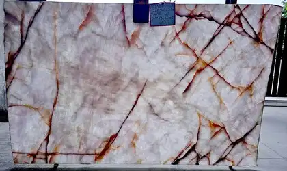 Image of Cristallo Carda Rossa Cream Quartzite countertop slab