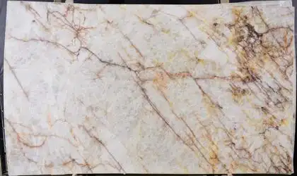 Image of Cristallo Fire White Quartzite countertop slab