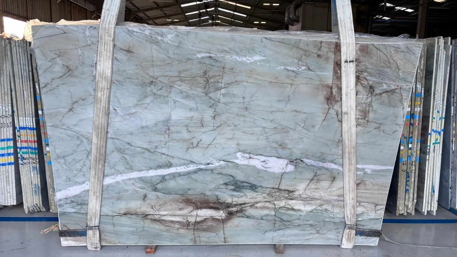 Image of Crystal Acqua 1st Choice Green Quartzite countertop slab