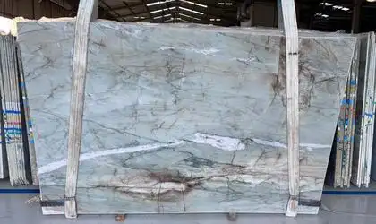Image of Crystal Acqua 1st Choice Green Quartzite countertop slab