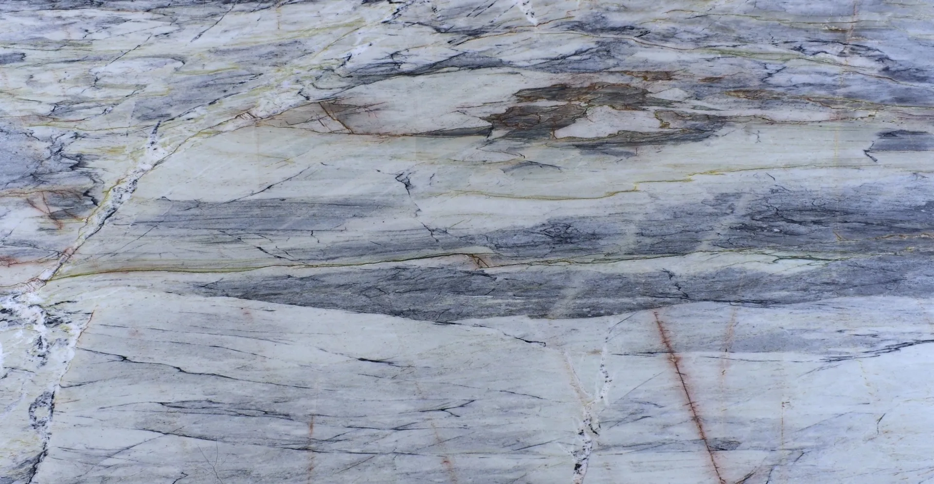 Closeup image of Ijen Blue 1st Choice Grey Quartzite countertop slab