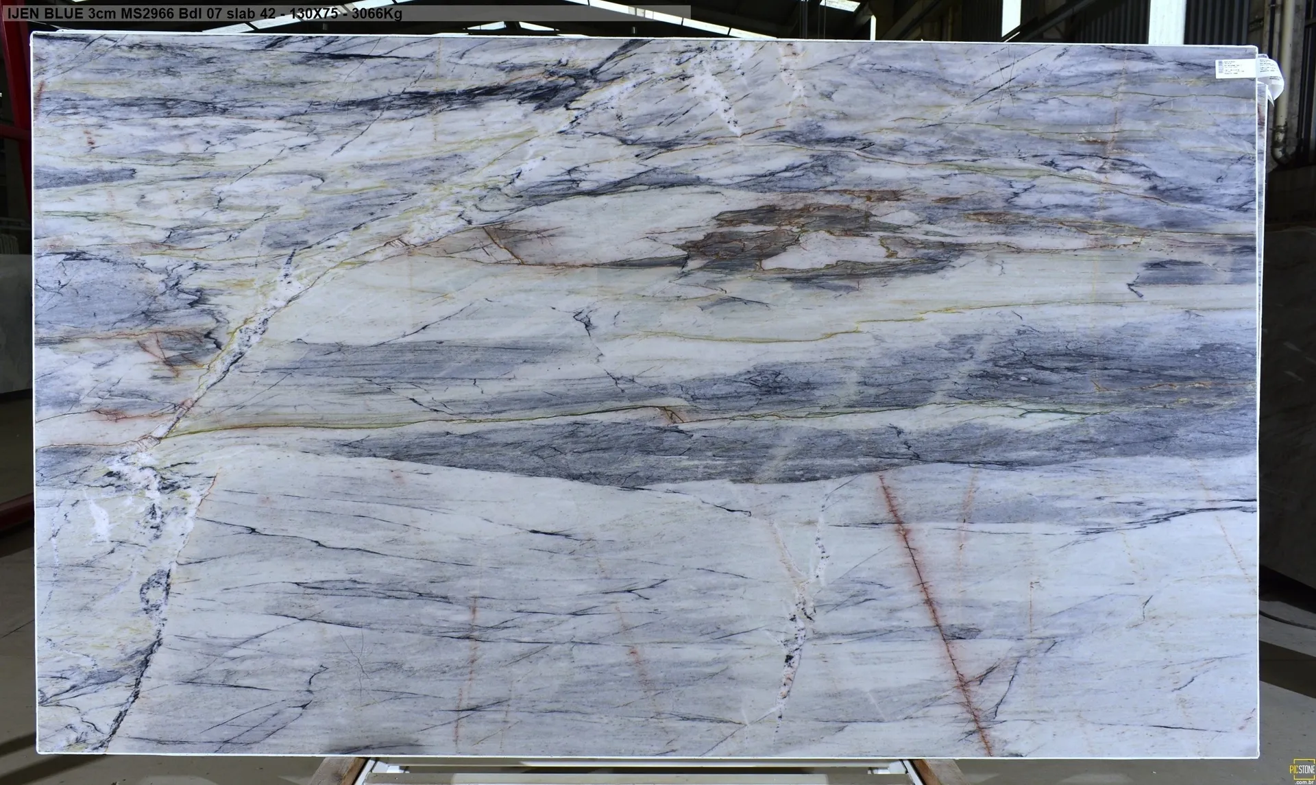 Image of Ijen Blue 1st Choice Grey Quartzite countertop slab