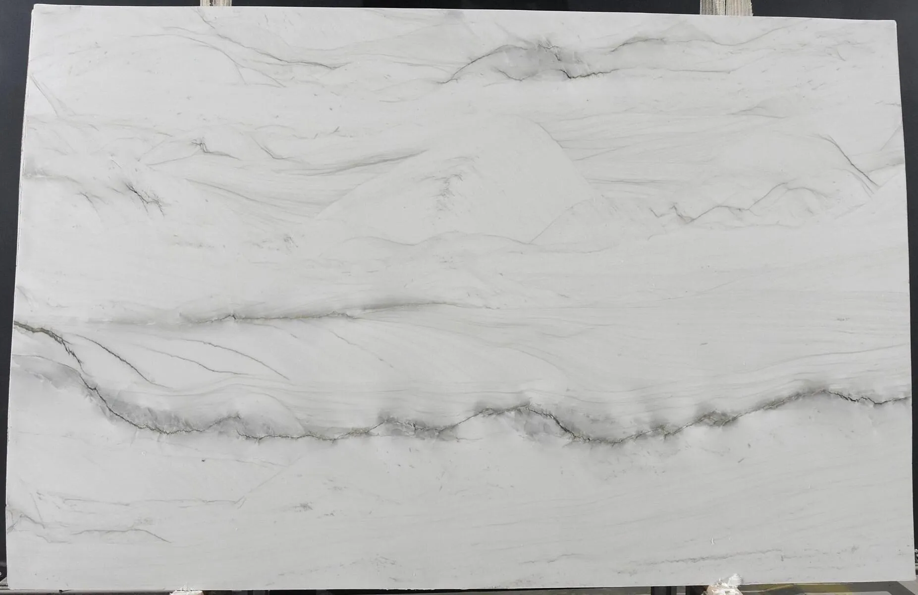 Image of Luce Di Luna White Quartzite countertop slab