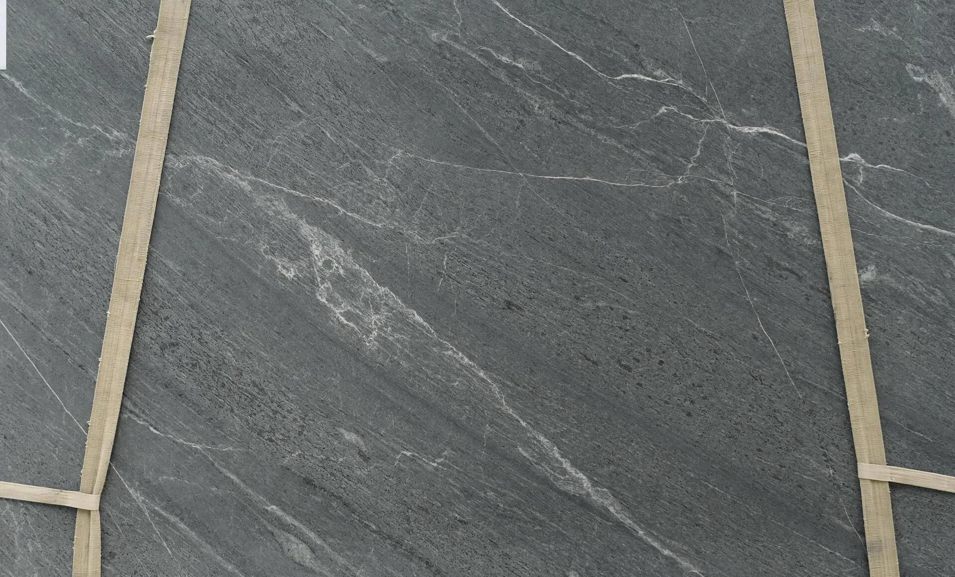 Closeup image of Mineral Black Soapstone 1st Choice Grey Soapstone countertop slab