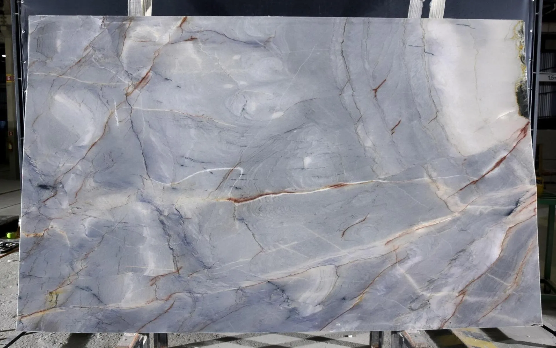 Image of Mystic Blue Quartzite Grey Quartzite countertop slab