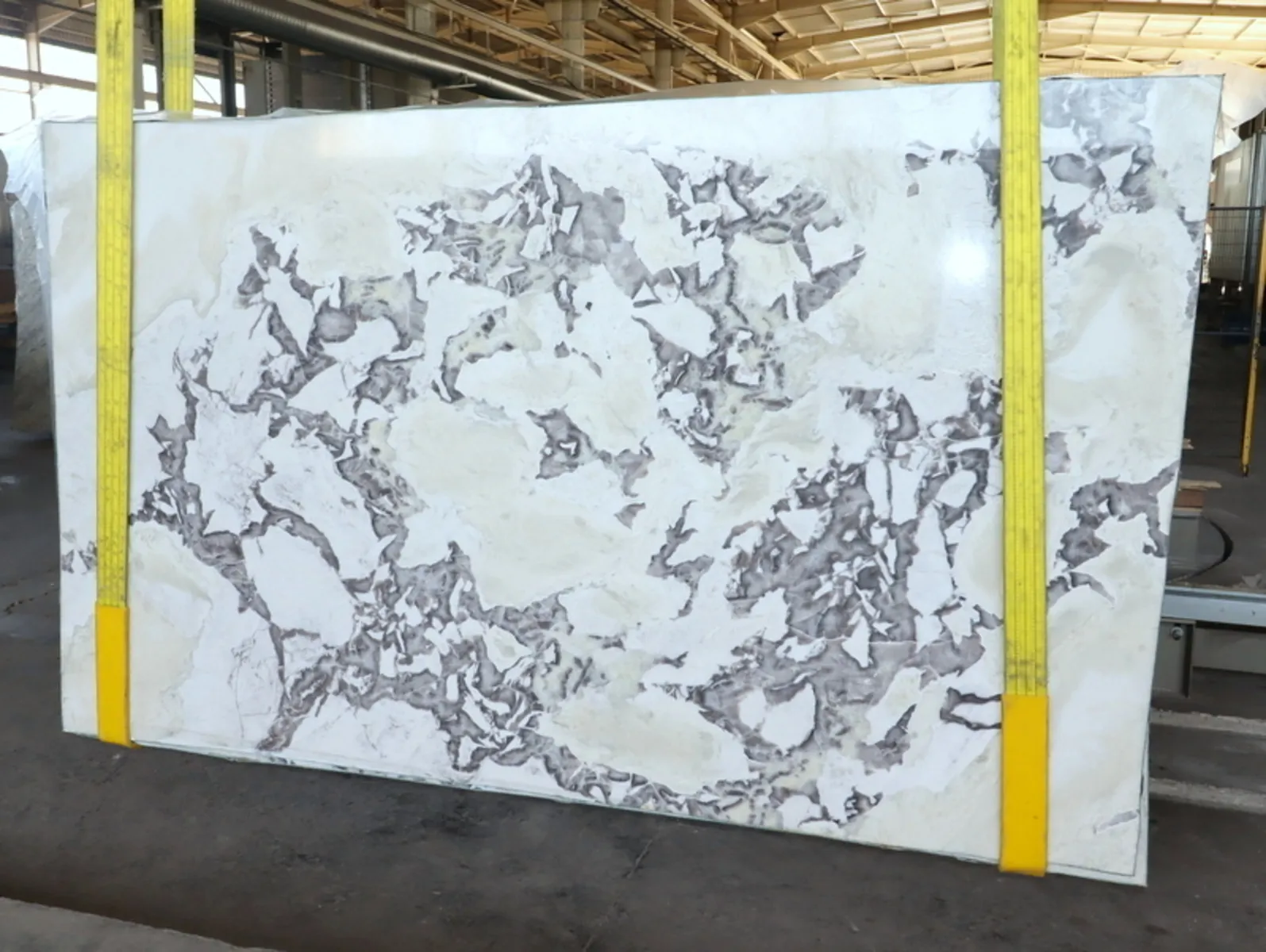Image of Oyster White 1st Choice Cream Marble countertop slab