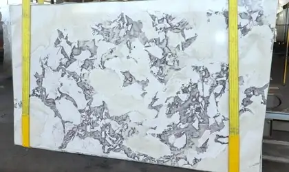 Image of Oyster White 1st Choice Cream Marble countertop slab