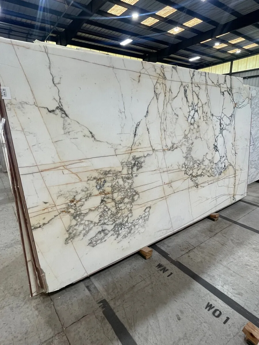 Image of Paonazzo White Marble countertop slab