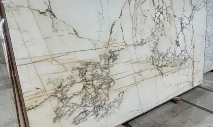 Image of Paonazzo White Marble countertop slab