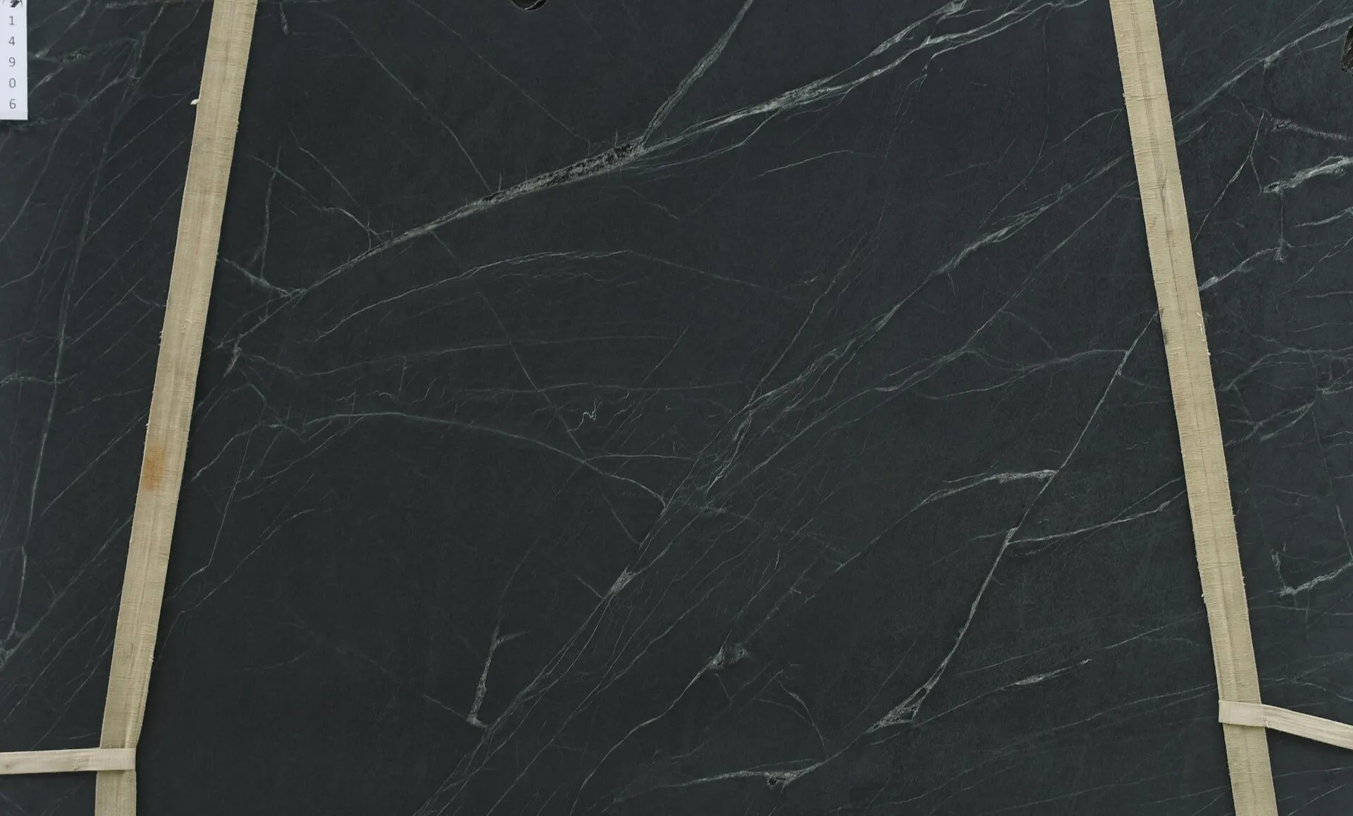Closeup image of Saratoga Black 1st Choice Black Soapstone countertop slab